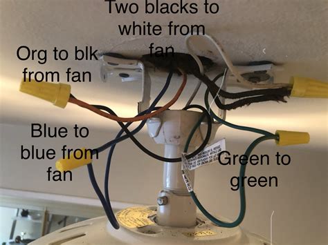 the wiring in junction box to ceiling fan|ceiling fan box replacement.